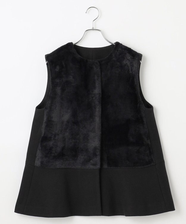 #Newans ペプラムシルエットファージレ ブラック