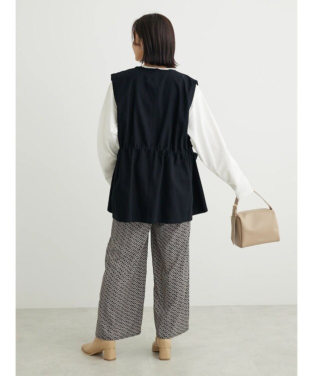 Green Parks ・ｆｕｒｒｙ　ｒａｔｅ　キカガクガラギャザーパンツ Ivory