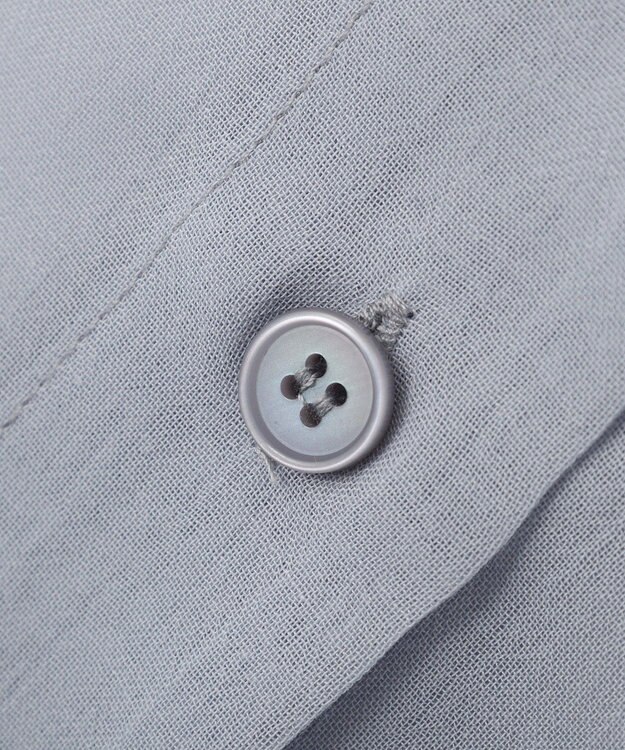 AMERICAN HOLIC シアーショート丈開襟シャツ Sax