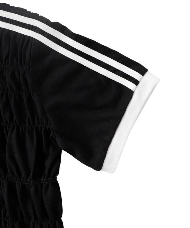 WEGO ラインデザインシャーリングトップス ブラック