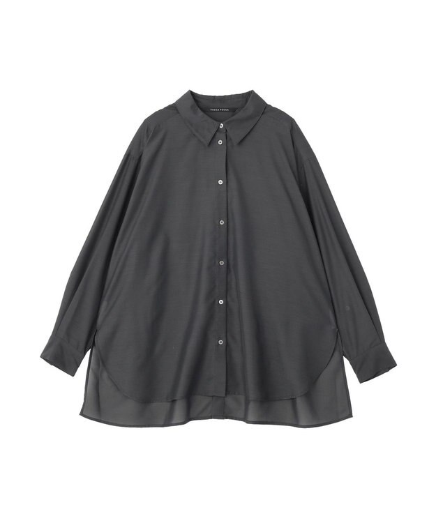 YECCA VECCA バック釦シアーシャツ Charcoal Gray
