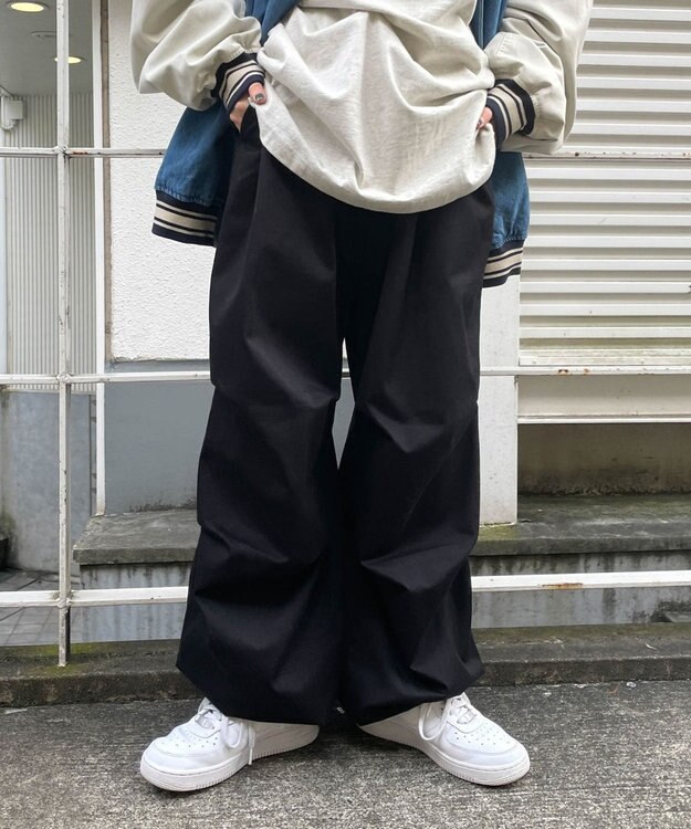 WEGO ワイドミリタリーパンツ ブラック