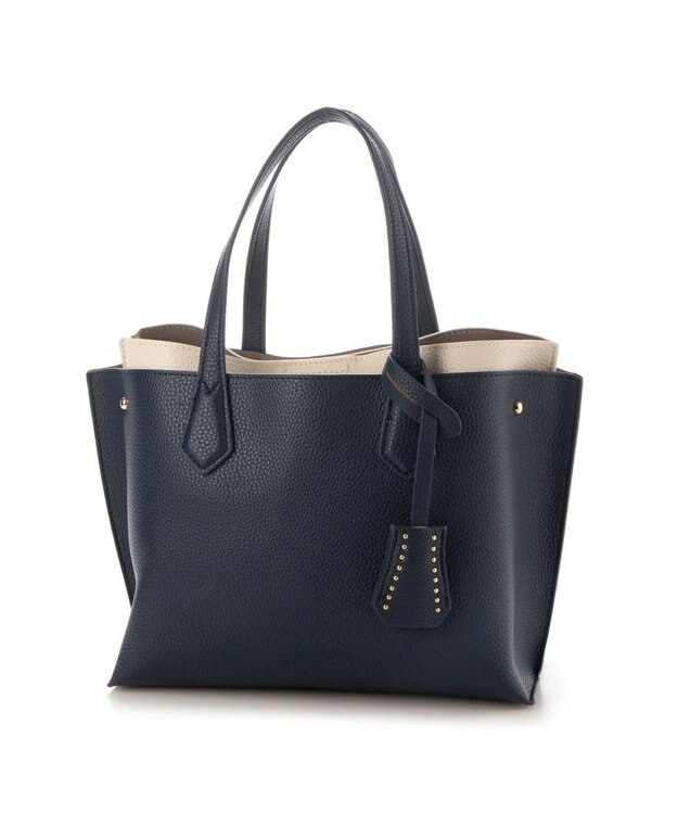 UNBILLION カシュカシュ cachechche / セパレートカラーパーテーショントート ネイビーアイボリー