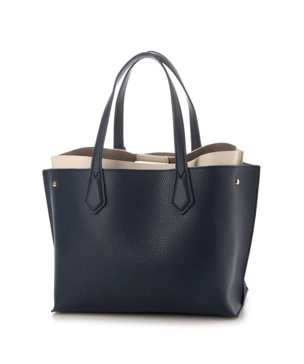 UNBILLION カシュカシュ cachechche / セパレートカラーパーテーショントート ネイビーアイボリー