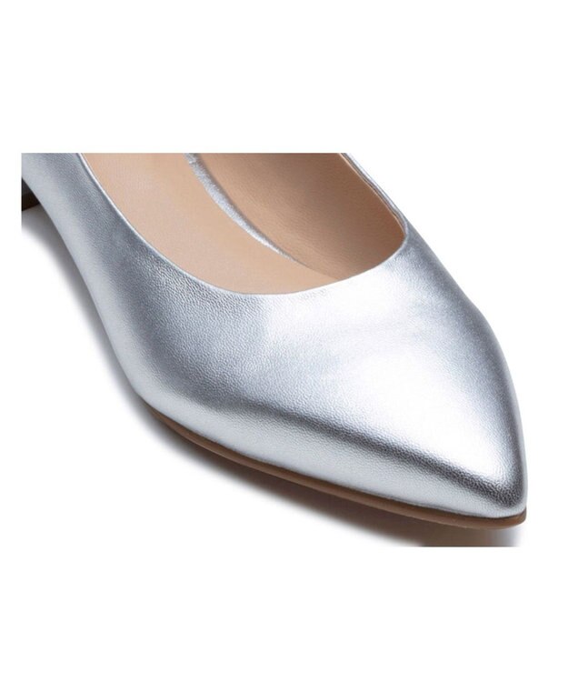 REGAL FOOT COMMUNITY 【リーガルレディース】F37R ポインテッドトウフラットシューズ フラットシューズ シルバー