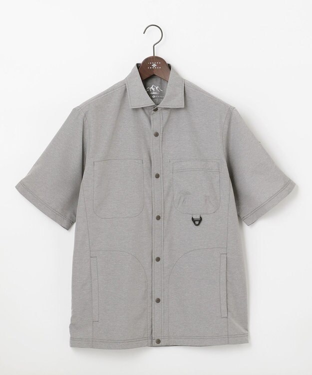 JOSEPH ABBOUD MOUNTAIN 【UNISEX】3Dエンボス シャツ ライトグレー系