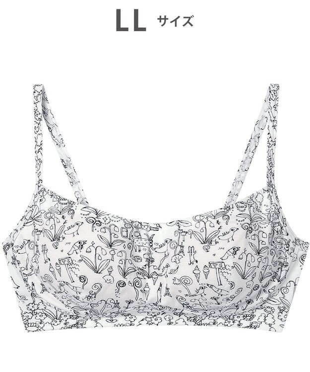 tsumori chisato SLEEP ツモリチサト ノンワイヤーブラ フルカップ ブラジャー ベア天竺素材(身生地) レディース UBX411 /ワコール アイボリー