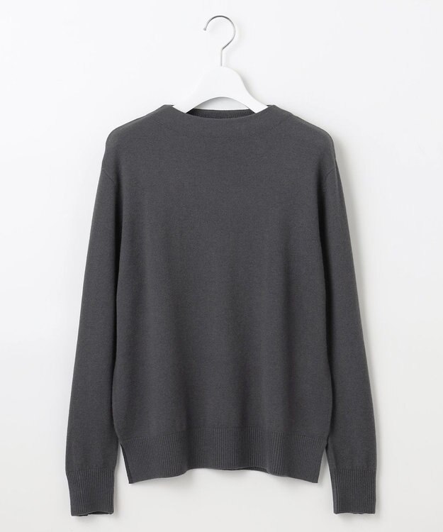 J.PRESS LADIES 【洗える】SOFT TOUCH WOOL 立ち襟 ニット スレート系