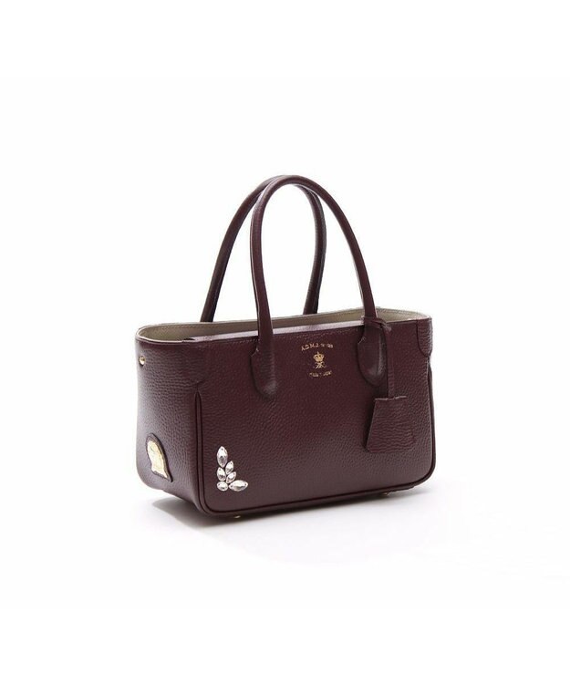 A.D.M.J. 【牛革】　スワロ付きミニトート(Dカン＋) BORDEAUX