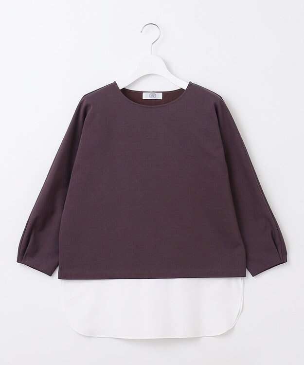 J.PRESS LADIES S TCポンチ ドルマンスリーブ レイヤード カットソー パープル系