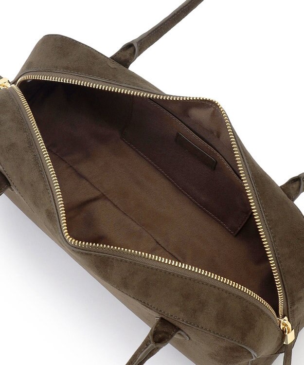 23区 【見上愛さん着用/VERY掲載】ワイド ボストン バッグ カーキ(スエード調)