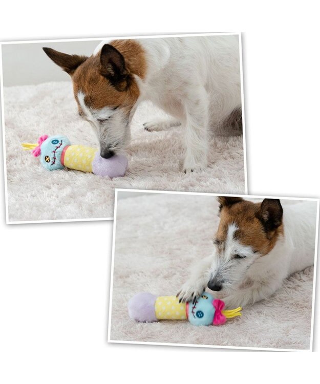 PET PARADISE ディズニー スクランプ ダンベル トイ ライトブルー