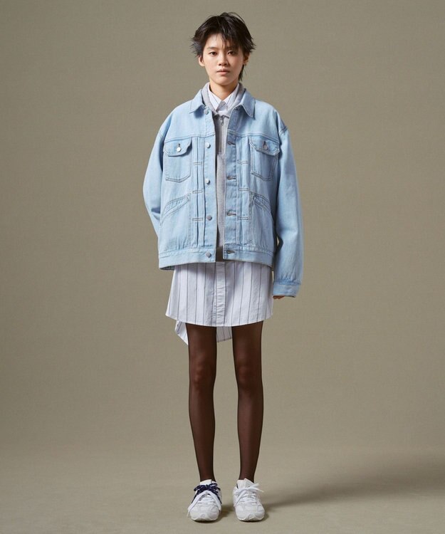 WEGO デニムトラッカージャケット デニム淡加工色