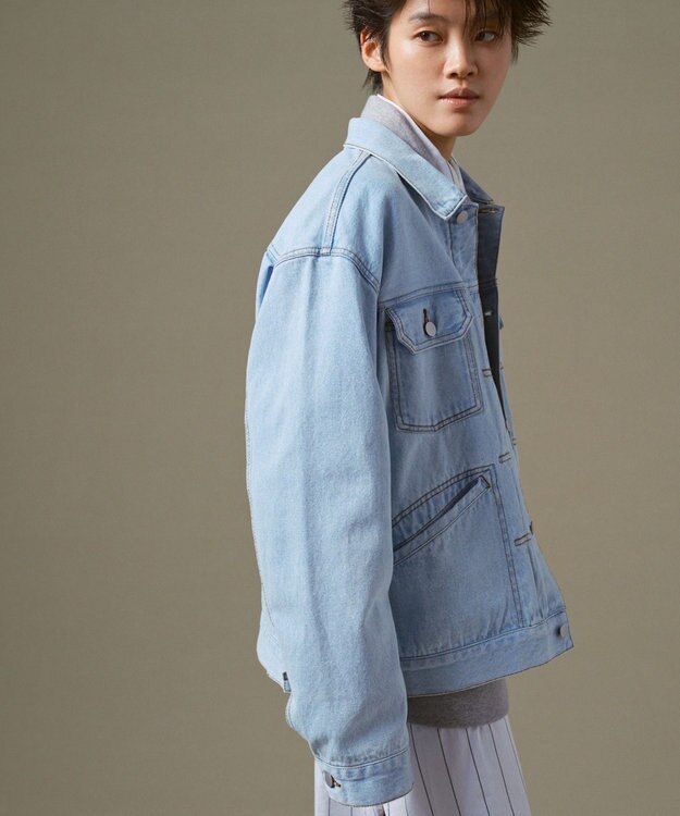 WEGO デニムトラッカージャケット デニム淡加工色