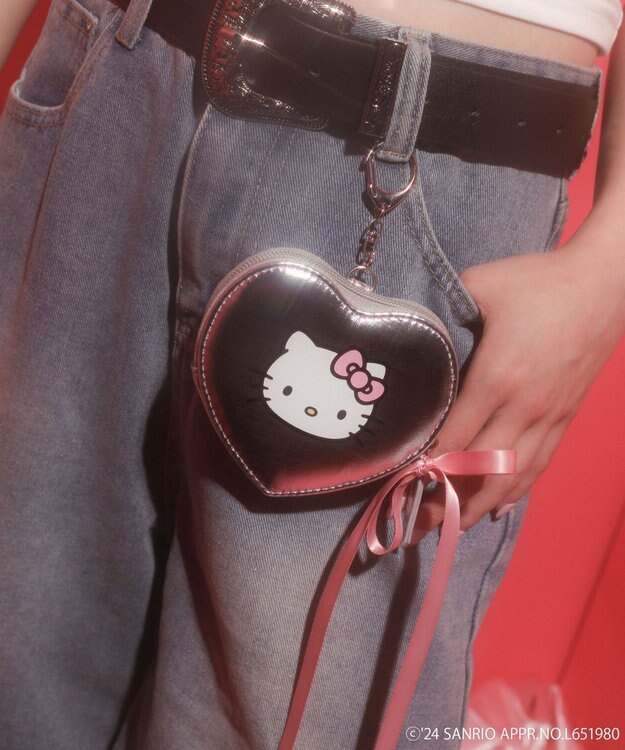 WEGO 【サンリオ】HELLOKITTYコラボハートポーチチャーム シルバー