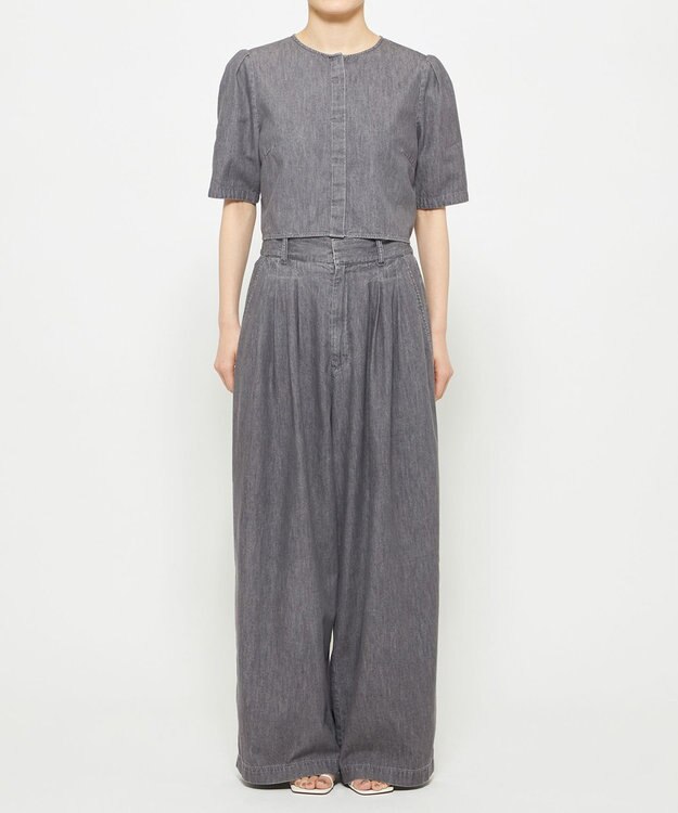 uncrave ライトデニム ワイドパンツ グレー