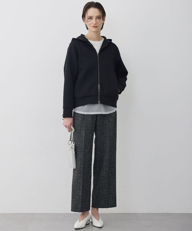 ICB 【先行予約・WEB限定カラーあり】ソフトダンボール ジップアップ フーディ ブラック