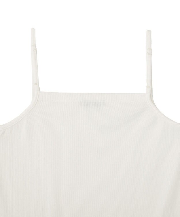 Green Parks ヒゲレーススクエアキャミソール Off White