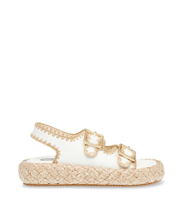 STEVE MADDEN PORTOFINO 厚底ダブルベルトサンダル ホワイト