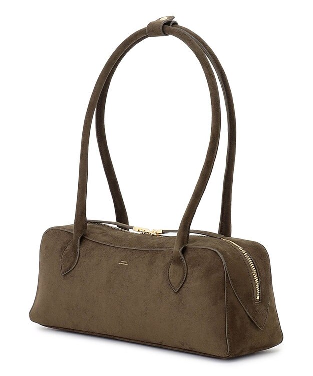 23区 【見上愛さん着用/VERY掲載】ワイド ボストン バッグ カーキ(スエード調)