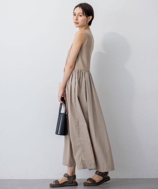 23区 【Oggi8月号掲載/洗える】ニットレイヤード ワンピース ベージュ系