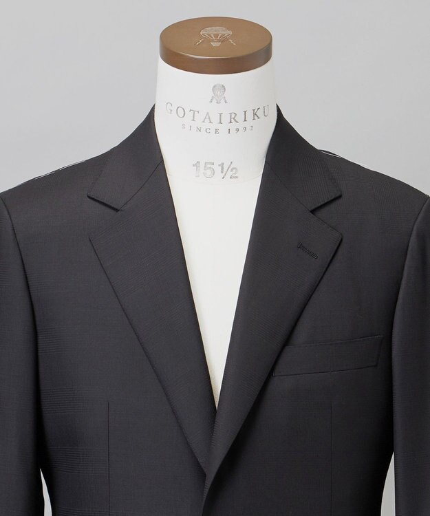 GOTAIRIKU シワになりにくい【御幸毛織/みゆきけおり】Superio160 スーツ_ブラックチェック ブラック系4