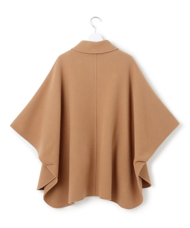 23区 S 【見上愛さん着用/Oggi12月号掲載】ウールライトリバー ポンチョシルエット コート キャメル系