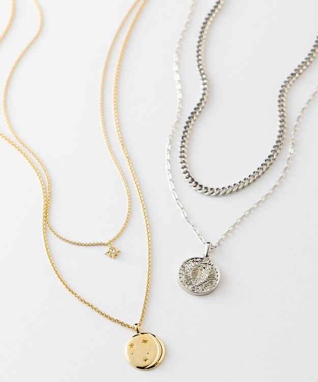 23区 2WAYチェーンコイン ネックレス シルバー系