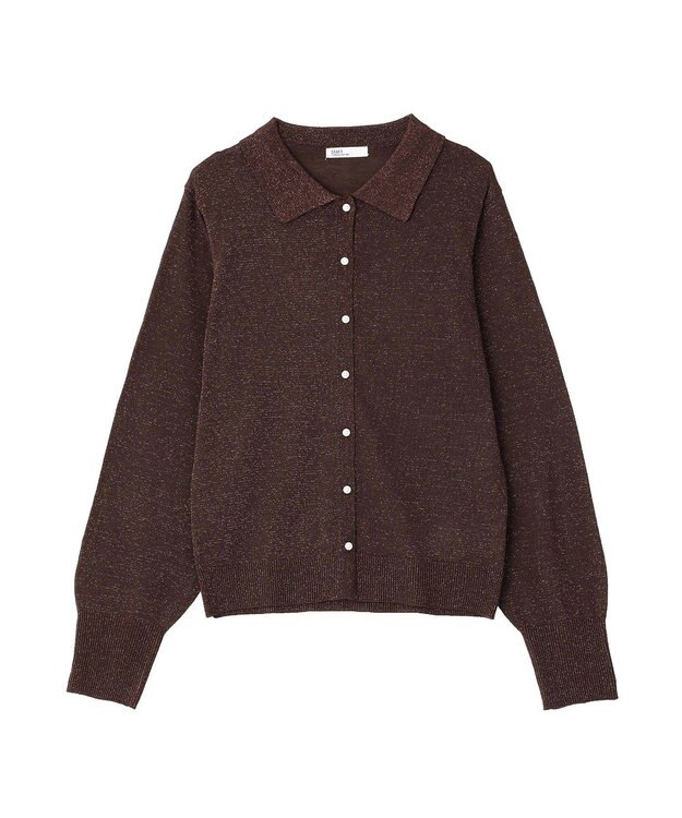 CRAFT STANDARD BOUTIQUE ポロ衿アンサンブルニット Brown