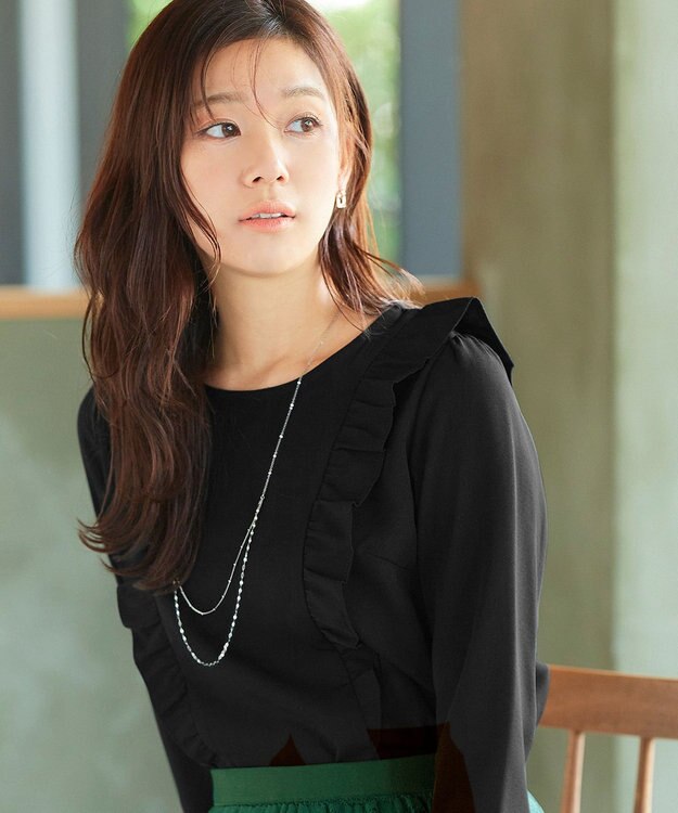 Tiaclasse 【安田美沙子さん  小倉優子さん着用・日本製】大人可愛い2連風チェーンネックレス シルバー