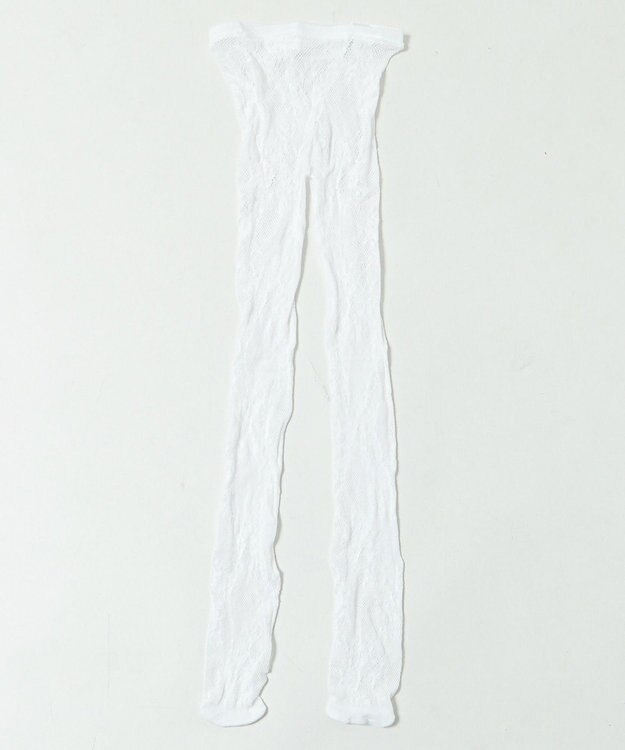 WEGO フラワー総レースタイツ ホワイト