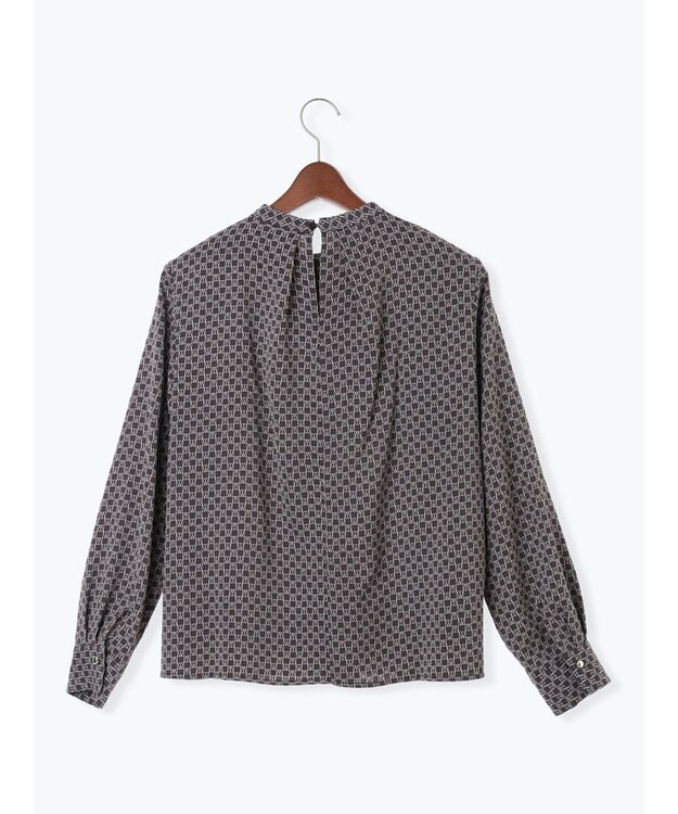 Te chichi パターンアソートボウタイブラウス グレー