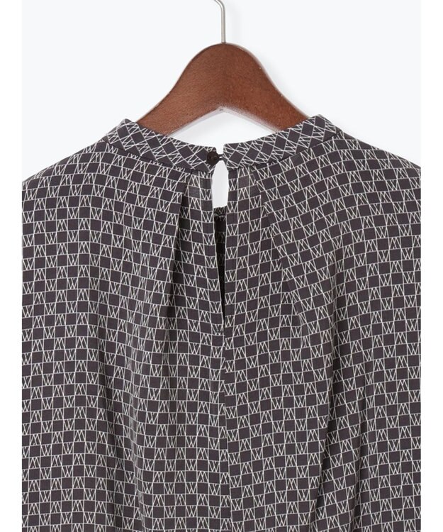 Te chichi パターンアソートボウタイブラウス グレー