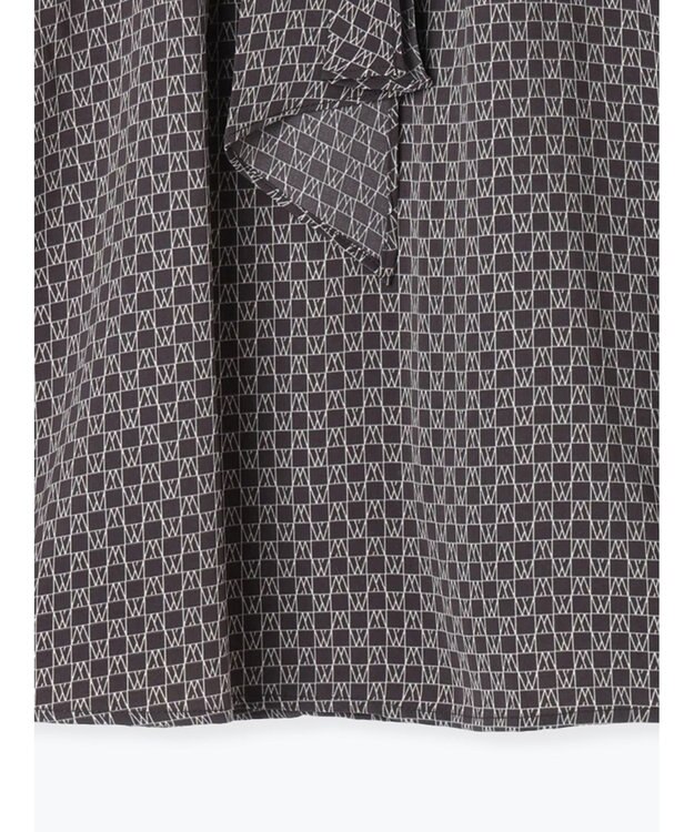 Te chichi パターンアソートボウタイブラウス グレー