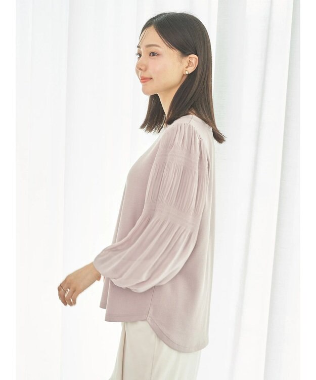 earth music&ecology マジョリカプリーツプルオーバー Pink Beige