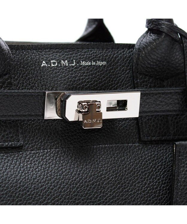 A.D.M.J. 【牛革】モーツァルト/ザ・ビー前金具付2WAYトートS BK