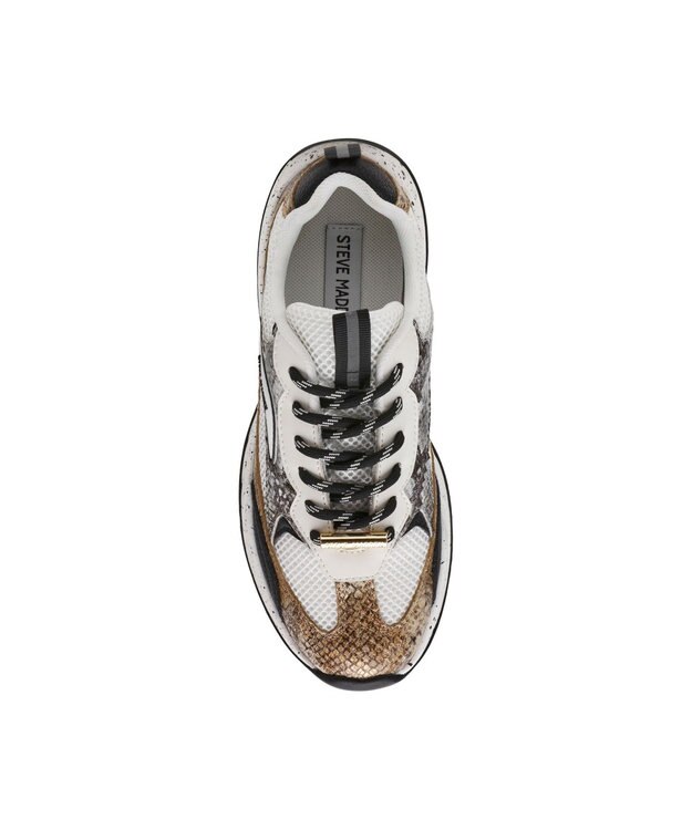 STEVE MADDEN PREMIO 異素材ミックスボリュームスニーカー ブロンズ