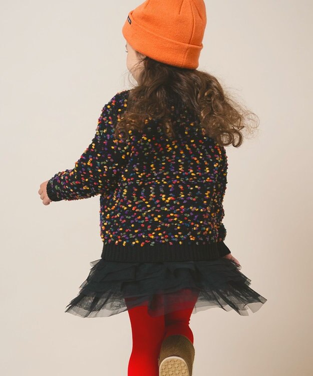 ami amie ポコポコカーディガン85cm～130cm ブラック