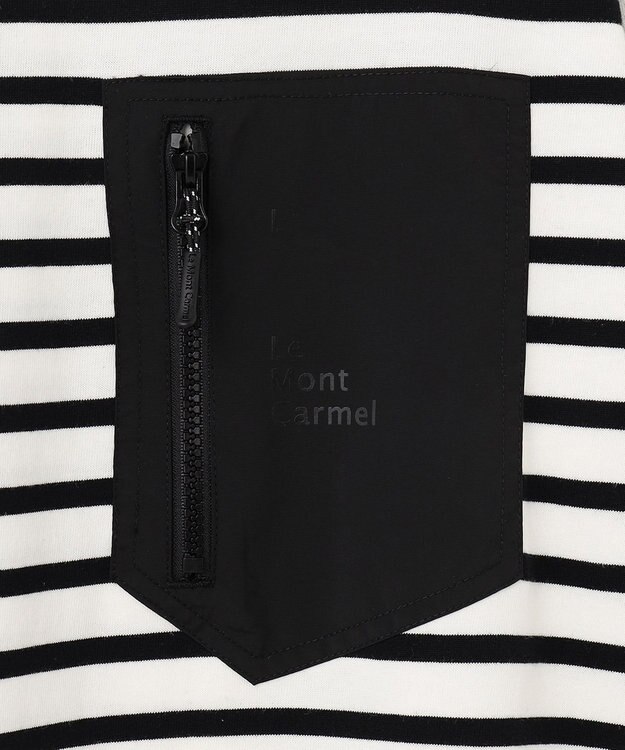 SHARE PARK LADIES 【UNISEX】ボートネックボーダーＴシャツ（S・Mサイズ） オフ×ブラックボーダー