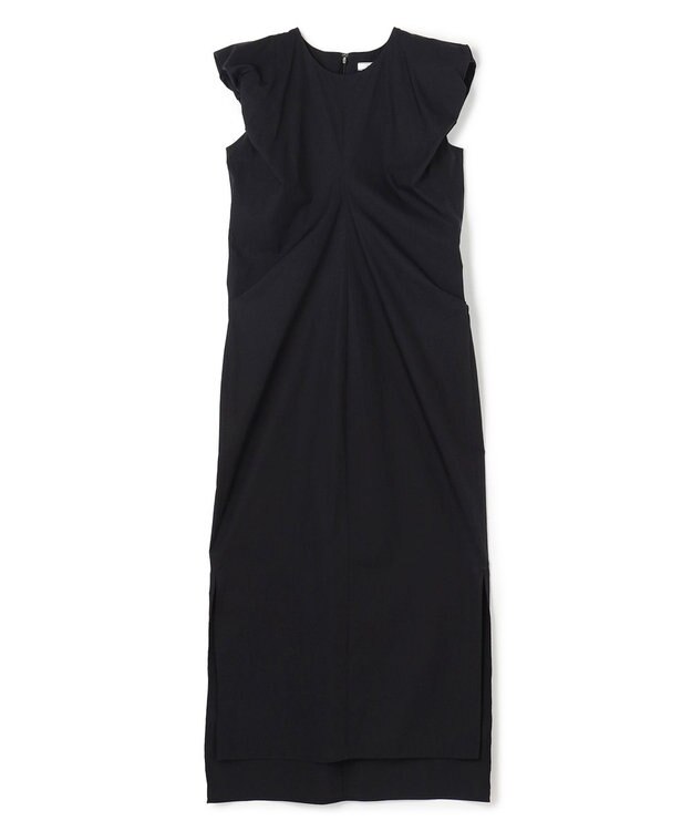 BEIGE， MALLOW / コットンタック バルーンスリーブドレス Black