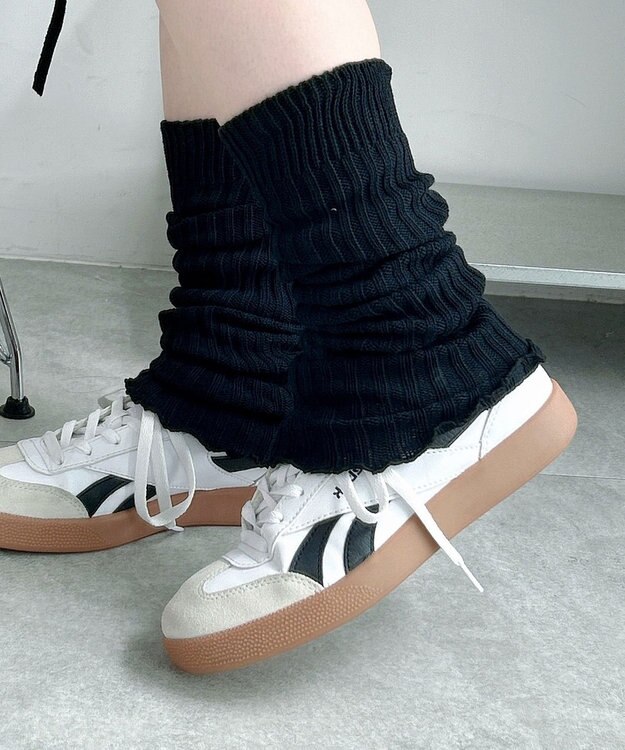 WEGO エアリーメローレッグカバー ブラック