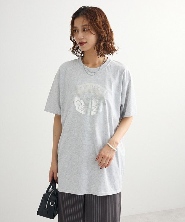Green Parks ■ＦＲＵＩＴ　ＯＦ　ＴＨＥ　ＬＯＯＭ　箔ロゴｐｔＴＥＥ Gray Mixture