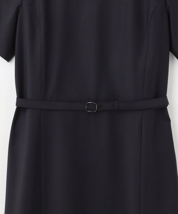 J.PRESS LADIES BAHARIYE SOLID フレアー ワンピース ネイビー系