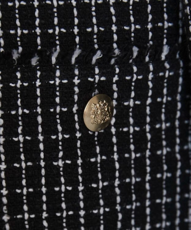 WEGO 【ANGIE VINTAGE/オケージョン対応 / セレモニー対応】ノーカラー ツイードジャケット ブラックその他