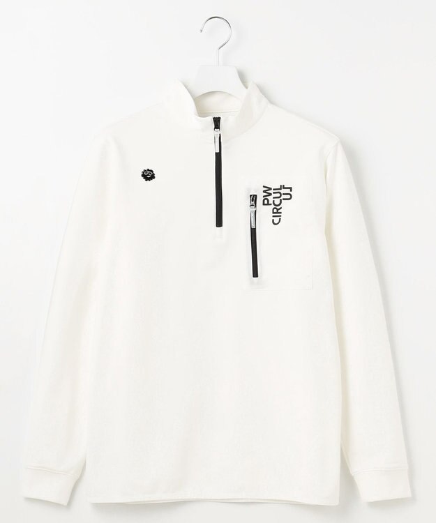 PW CIRCULUS 【MEN】 ハーフジップカットソー ホワイト系
