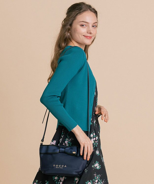 TOCCA BICOLOR RIBBON POCHETTE ポシェット ネイビー系