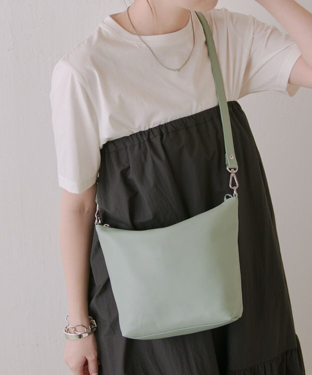 russet ソフトレザーシンプルショルダーバッグ(CE-1328-WEB) Green2