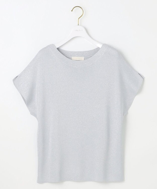 ANY SIS 【接触冷感・UVカット・洗える】ビューティクール フレンチ ニットＴ シルバー