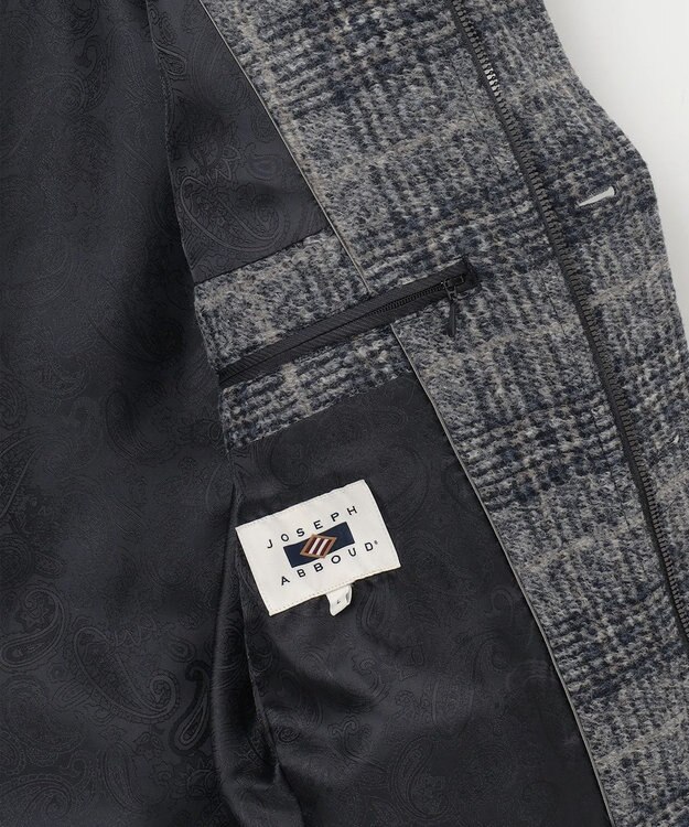 JOSEPH ABBOUD 【ストレッチ/イタリア素材/軽量】 イタリア素材使用・スライバーチェックジャケット ライトグレー系4