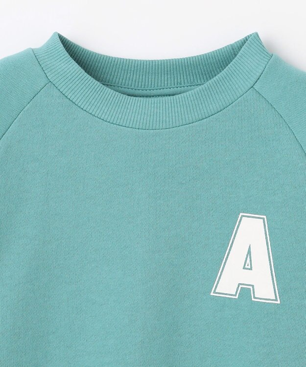 ANY KIDS ロゴプリント トレーナー ブルー